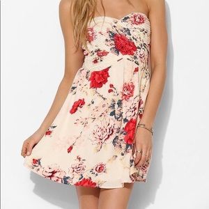 Urban Outfitters floral strapless mini dress